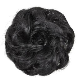 Messy Bun Hair Pieces Curly Hair Bun for Ponytail Women Synthetic Elastic Messy Bun Scrunchies Hair Pieces for Women Daily Wear Bun Pieces