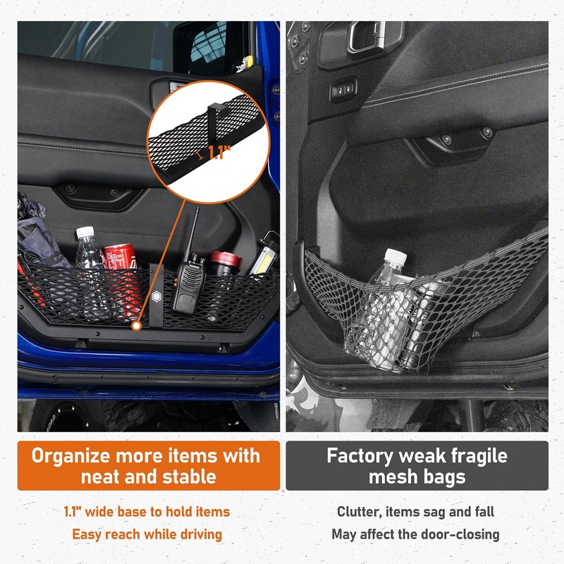 Hooke Road Front Door Pocket Storage Mesh Cargo Net for