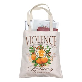 AKTAP Fourth Wing Inspired Gift Dragon Rider Tote Bag Gift For Book Lover Basgiath War College Merch Fantasy Gift Riders Quadrant Gift (Violence Tote)