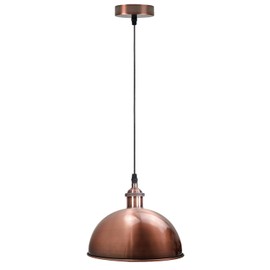 Single Indoor Ceiling Pendant Light Fitting Copper Island Industrial Vintage Loft Suspension E27 Lighting for Bedroom, Hall, Dining Room, Lounge