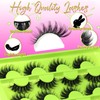 Veleasha Lashes Cat Eye Eyelashes 12 Pairs D Curl Fluffy
