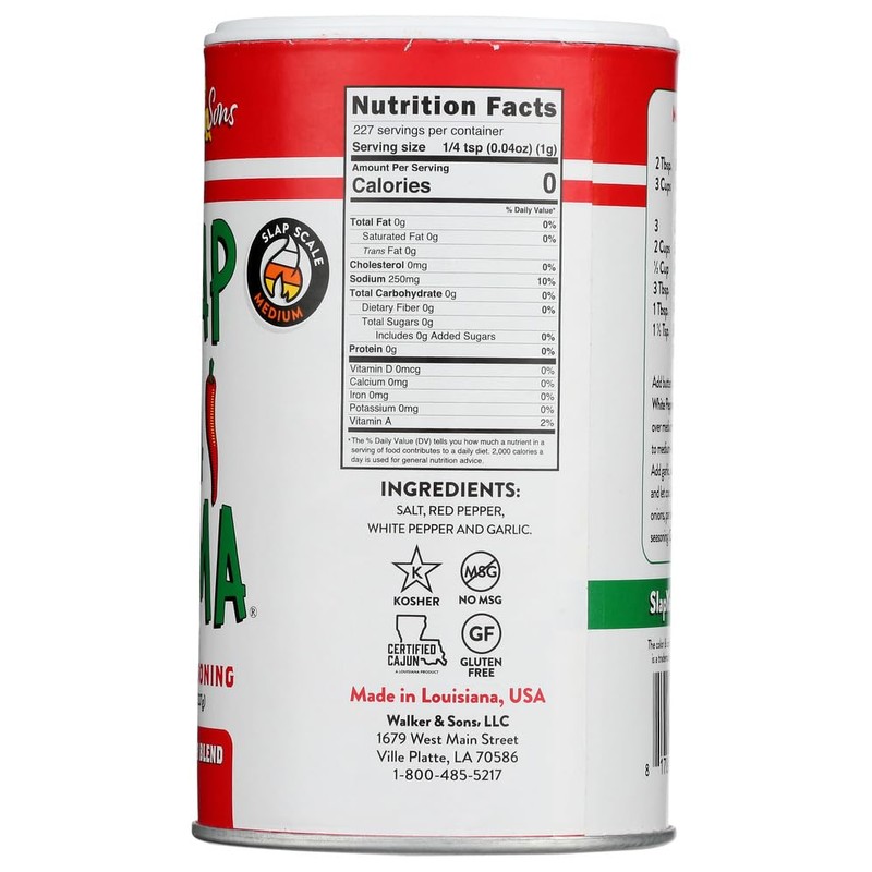 One 8 oz Slap Ya Mama Cajun Seasoning White Pepper