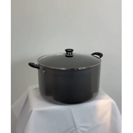 30 QT Non-Stick Dutch Oven Stockpot Pasta Cooking Pot, Glass Lid Double Handles