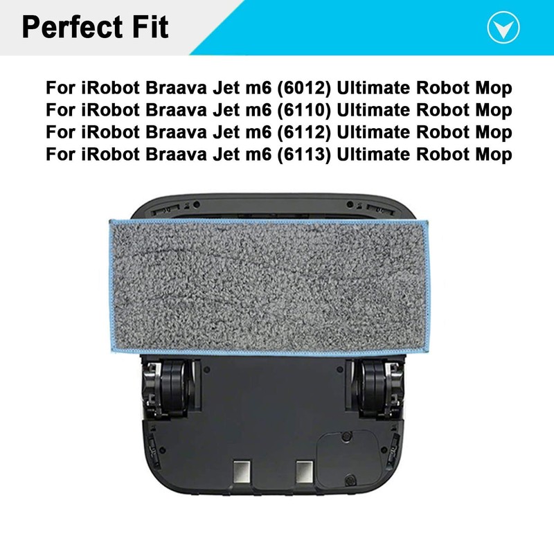 Pack of 8 Washable Cloths for iRobot Braava Jet m6/6012/6110/6112/6113