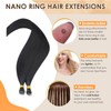 Elailite Nano Ring Hair Extensions Real Human Hair Blonde With