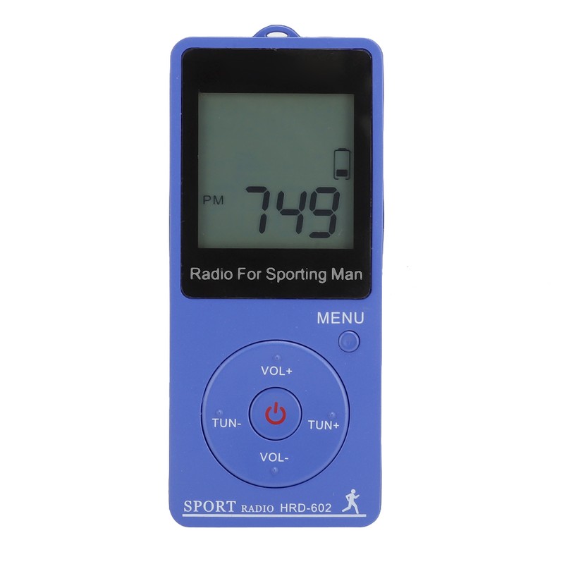 Compact Portable FM/AM Frequency Adjustment Digital Display with Pedometer Function