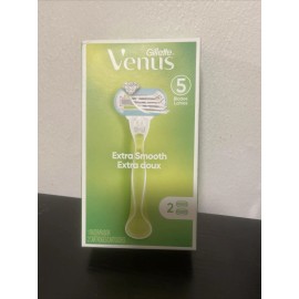 Gillette Venus Extra Smooth Green Women's Razor Handle + 2 Blade Refills