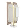 KES Standing Towel Rack 3-Tier with Marble Base, Brushed Gold