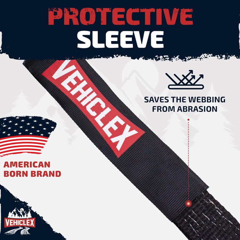 Vehiclex Combo Axle Tie Down Straps 4PK — 2"x9.5ft Integrated