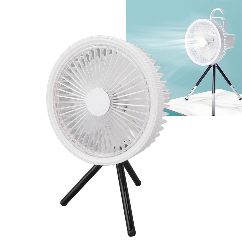 Tripod Stand Fan USB Rechargeable Retractable Portable Camping Fan Hanging