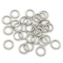 Hamineler 30 PCS Welded Stainless Steel O-Ring Welded Round Rings for Camping Belt, Dog Leashes, Luggage Accessories (3mm×15mm ID)