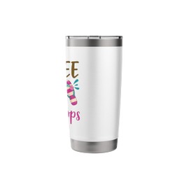 Coffee and Flip Flops Summer Backyard Beach Sandal Women Stainless Steel Insulated Tumbler