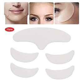 YUYTE Parches de Silicona para Arrugas, 5 Piezas Almohadilla Facial Reutilizable para Ojos, Parche de Elevación de Piel Lavable, Parches Cutaneos,... 