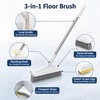 3-in-1 Cleaning Brush for Bathroom Floors and Tiles - Long