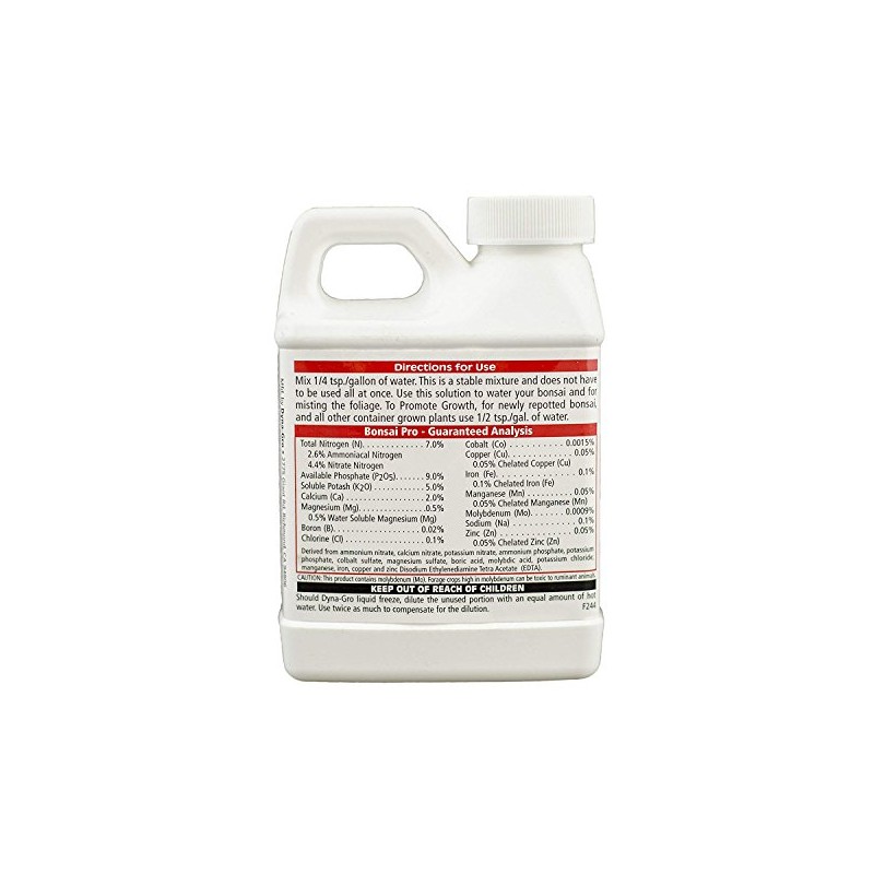 Dyna-Gro BON-008 Bonsai-Pro Liquid Plant Food, White, 8 oz. (2-(Pack))