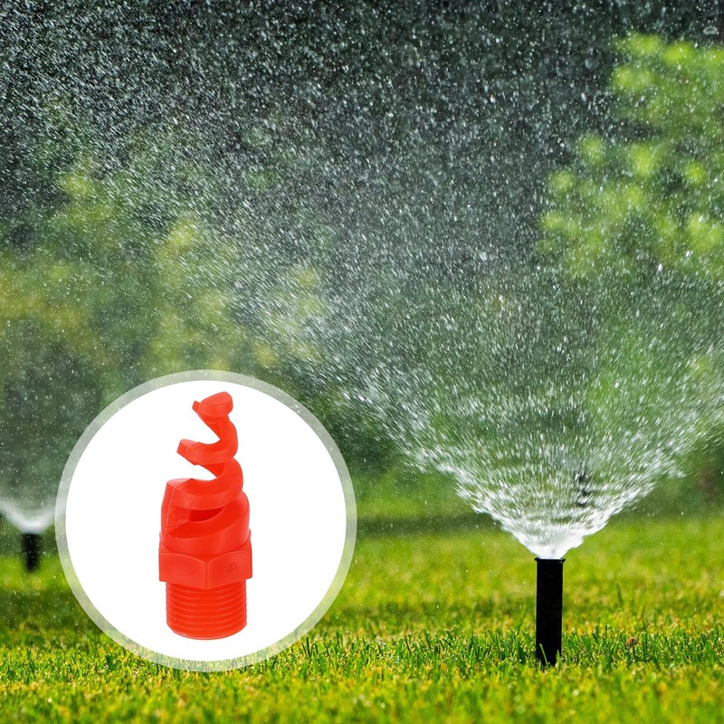 sourcing map 6Pcs Spiral Cone Nozzles, 3/8" Male PP Plastic