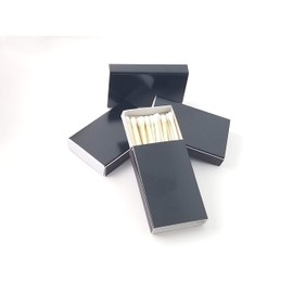 Party Favors Plus 50 Plain Black Cover Wooden Matches Box Matches