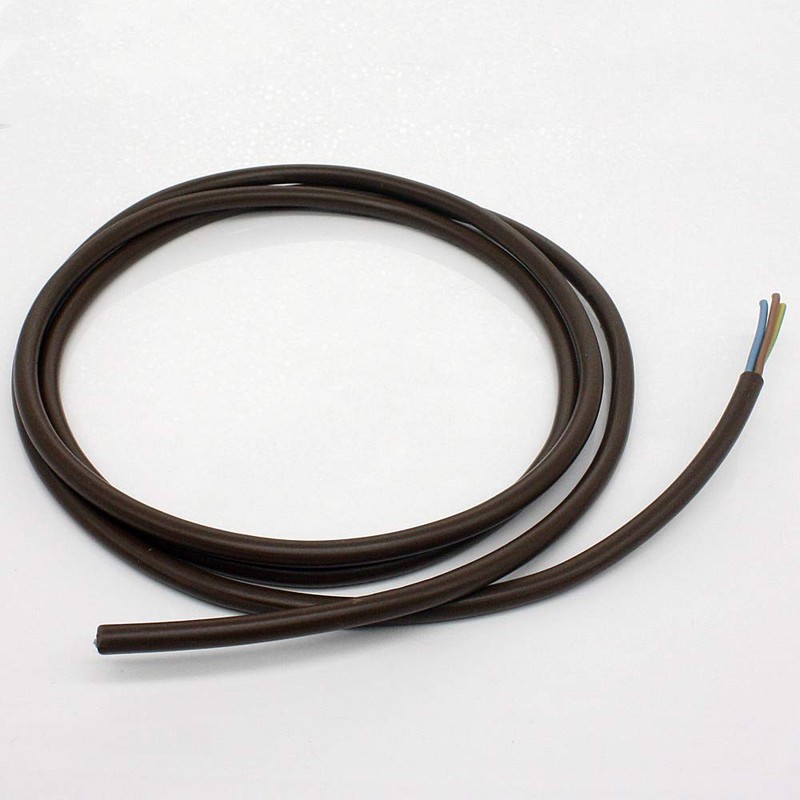 5 m Brown H03VV-F 3 x 0.75 mm² PVC Insulated
