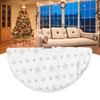 35.4in Christmas Tree Skirt Round Shape Soft Comfortable White Christmas