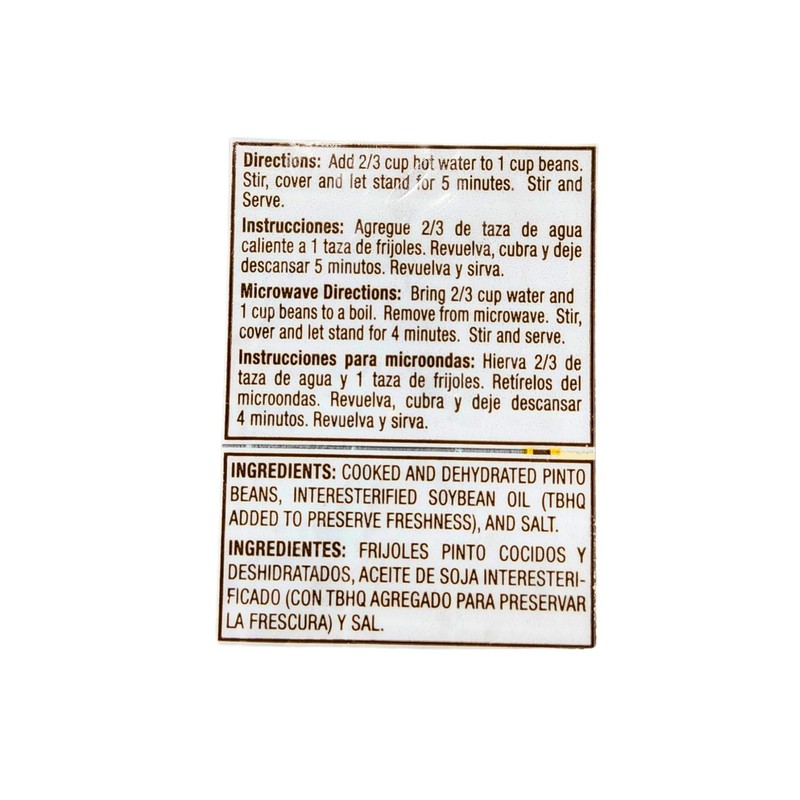 Generic Redfried Beans Dehydrated 8 oz (4 PACK) Fast Cooking!