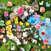DIYDEC Pack of 150 Mini Resin Animals, Mini Figures Colourful