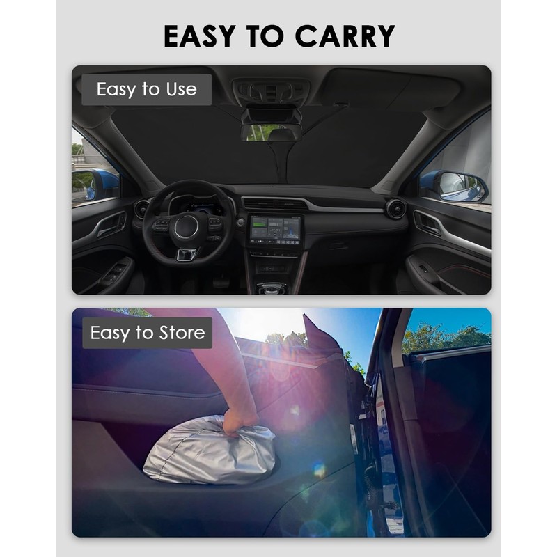 WEIPIN Sun Protection Front Screen Compatible with MG ZS EV