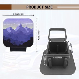 Trailer Hitch Cover, Truck Trailer Hitch Cover Plug Insert Fits 2" Receivers, Square Mouth Protection Cover Traction Cover Universal Fits Most Cars SUV, Towing Accessories, Peak