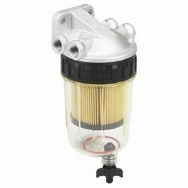 QUICKVIEW Boat Marine Water Separating Filter Kit w/Drain & Nichronium Head 10 Micron Filter