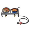 8000W Portable Double Burner, Outdoor Gas Stove Propane Cooker with