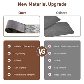 Stair Treads for Wooden Steps Indoor, 7 Pack 8" X 30" Non Slip Carpet Stair Treads with Reusable Adhesive for Kids Elders and Dogs, TPR Backing Stair Rugs Oriental Staircase Step Treads,Bohemia