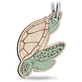 Schildkröte Schlüsselanhänger handgemacht aus Holz, Glücksbringer, Schildkröte Deko, Schildkröte Geschenk, Geschenk für Taucher