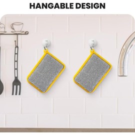 Sponges Kitchen - 20X Dishwashing Sponge - Reusable Absorbent Pads Double Sided Scrubber Dishcloths Washcloths for Pan Dishwasher House Sink Bathroom