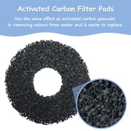 SHIGATSU Replacement Aquarium Sponge Foam Filter Pads and Carbon Rings for Biorb Filter Set/Service Kit（20 pcs）