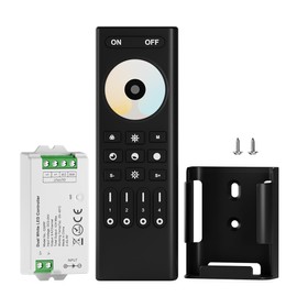 BTF-LIGHTING 5050SMD FCOB COB CCT RF Remote Control RC02RFB&C02RF Controller Kit 4-Zone RF 2.4GHz Wireless Remote Group Control for 3pin CCT(+V C W) LED Strips DC5V DC12V DC24V