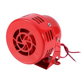 KIMISS Motor Siren, 12 V Electric Car, Truck, Motorbike Driven Air Siren, Horn Alarm Loud 50s, Red