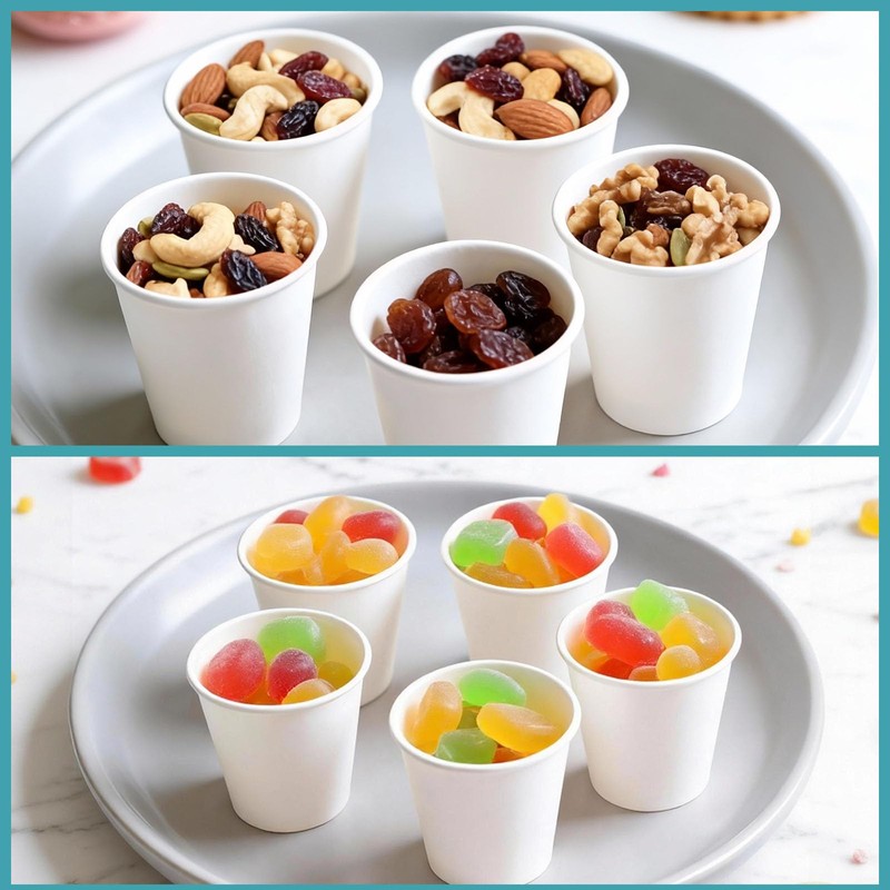 cuphug 100 Pack 3 oz Paper Cups - Disposable Bathroom