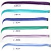 Prettyland - GHW08 colorful multi-colored 12-piece hair extension set hairpiece