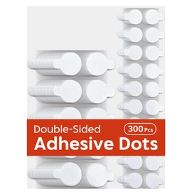 JIEHENG 500Pcs Double Sided Dot Stickers Removable,0.8" Adhesive Putty Stickers,Adhesive Dots,Anti-Slip, Ideal for Scrapbook, Crafts & DIY(500, 10mm+20mm)