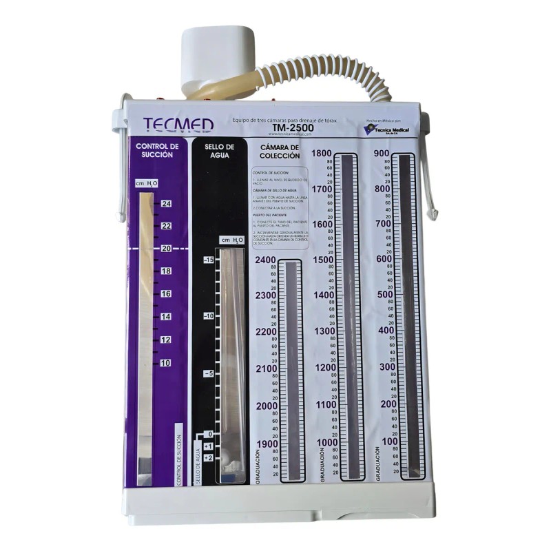 Tecmed TM2500 Equipo Drenaje Pleural 3 Cámaras 2500 mL Adulto