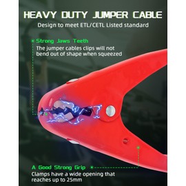 SCITOO Quick Connect Plug Jumper Cables for Car Battery 1 Guage 30 FT 800 AMP, Heavy Duty Automotive Booster Cables for Jump Starting for Car SUV Trucks, ETL/CETL Listed