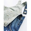 KIDSCOOL SPACE Baby&Little Girls Flower Embroidered Washed Cotton Denim Overalls,Blue,4-5