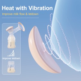 NCVI Warming Lactation Massager, 2-in-1 Breast Massager Heat & Vibration, 2 Pack, Lactation Massager with Heat, for Breastfeeding, Pumping, Relieve Clogged Ducts, Engorgement, Improve Milk Flow