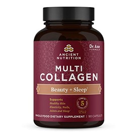 Ancient Nutrition Collagen Pills for Hair, Skin and Nails, Beauty + Sleep 90 Ct, Collagen Supplement + Magnesium, Supports Skin and Nails, Sleep, Paleo and Keto Friendly, Gluten Free