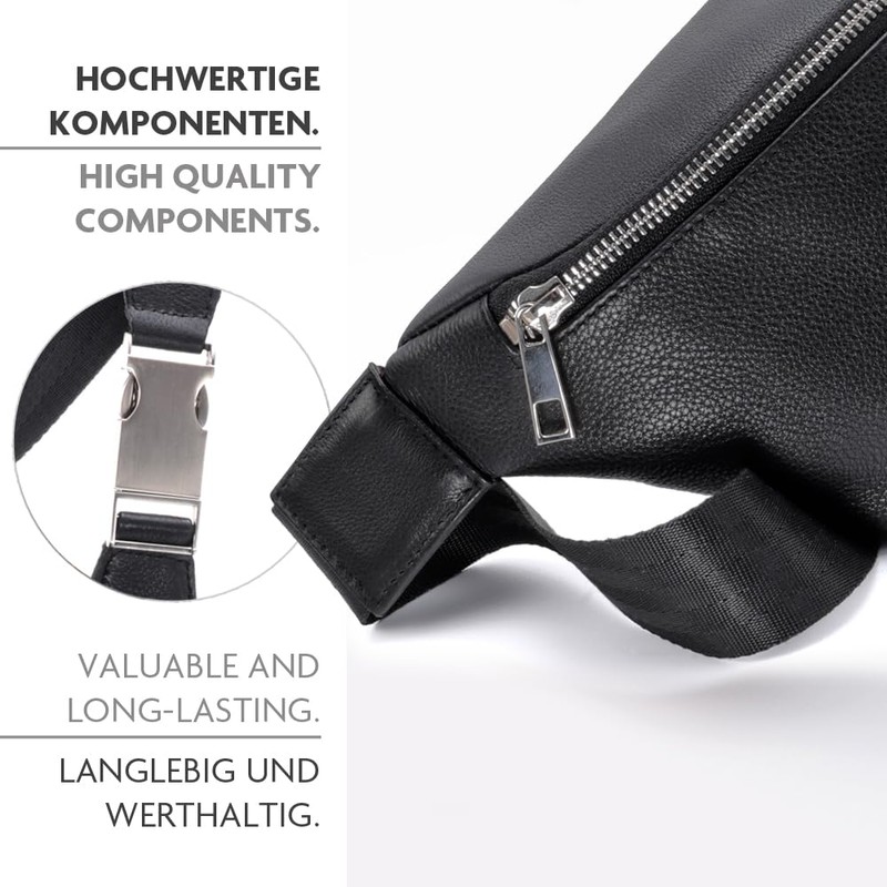 Fa.Volmer ® Genuine Leather Shoulder Bag for Men and Women