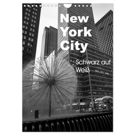 New York City Schwarz auf Weiß (Wandkalender 2026 DIN A4 hoch), CALVENDO Monatskalender: New York City, die besten Schwarz Weiß Fotos (CALVENDO Orte)