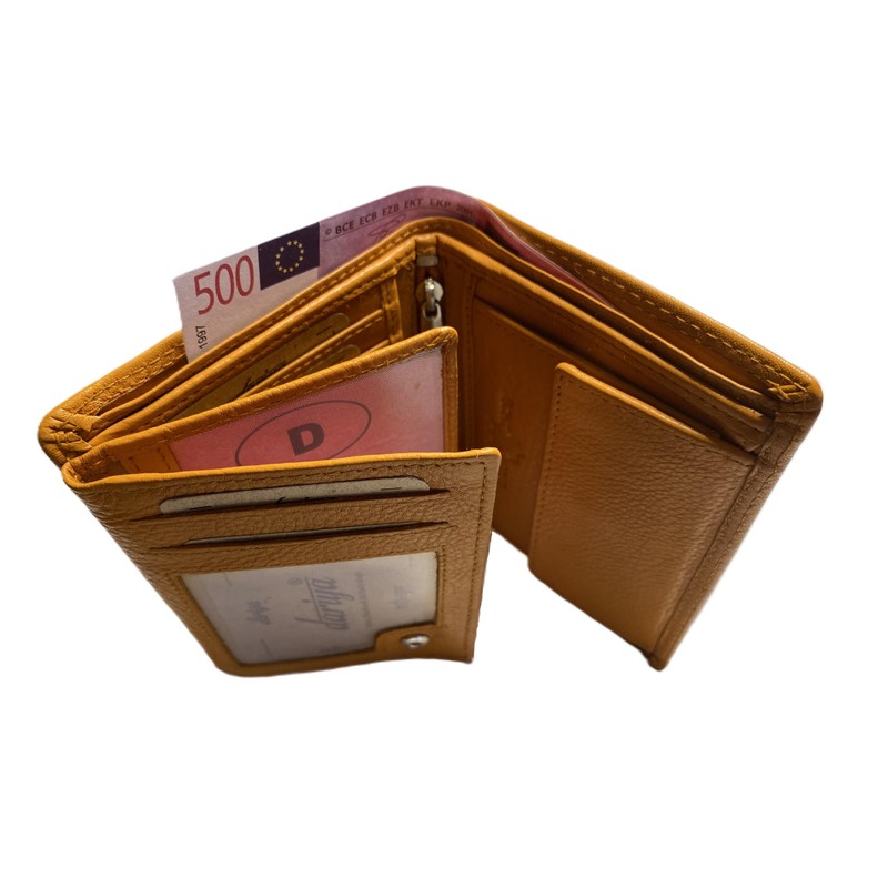 Combination Wallet for Men and Women, Unisex, High-Quality Leather Credit
