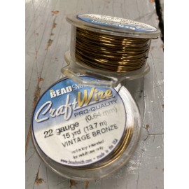 Beadsmith BEAD SMITH Craft Wire Vintage Bronze 22 Gauge/15 Yards NEW