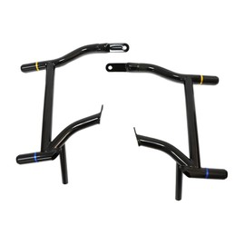 Gloss Black Saddlebag Guards - Tip-Over Protection for Harley Touring FLHR,FLTRXSTSE,FLHX,FLTRX,FLHXSE,FLTRXSE(2009-2024) (Black Sliders, Touring 09-24)