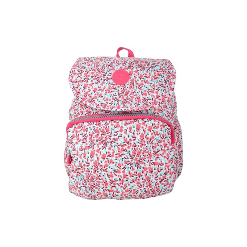 Valita Womens Lightweight Medium Patterned Work/Travel Backpack/Rucksack - White Poppies