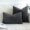 JOTOM Set of 2 Corduroy Soft Striped Cushion Covers 45x45